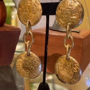 Rare Vintage “93 Chanel Chunky disc earrings